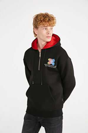 JP POP UP DETAILED FLEECE SWEATSHIRT