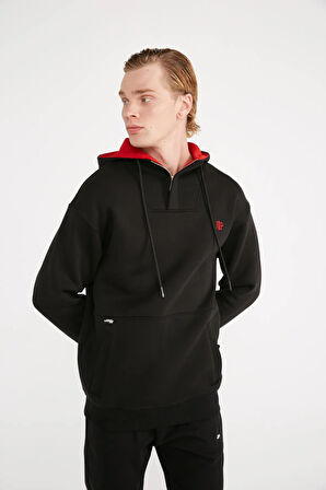 POP UP DETAILED FLEECE SWEATSHIRT