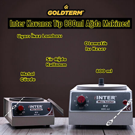 İnter Metal Gövde  Konserve Kavanoz Ağda Isıtıcı 800ML
