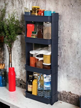 Technow Motek Modern 4'lü Banyo/Mutfak/Oda Organizer Raf 