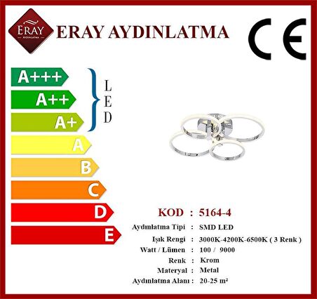 5164-4 Led 4 lü Avize