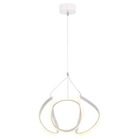 1666-1 B Led Tekli Beyaz Avize