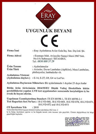 Eray Aydınlatma ERY 3729-46-03 Krom İki Katlı 3 lü Avize