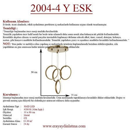 2004-4 Y Eskitme Led Avize