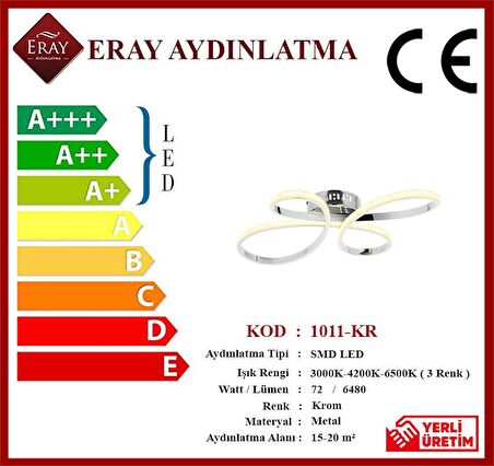 1011-KR Krom Led Avize