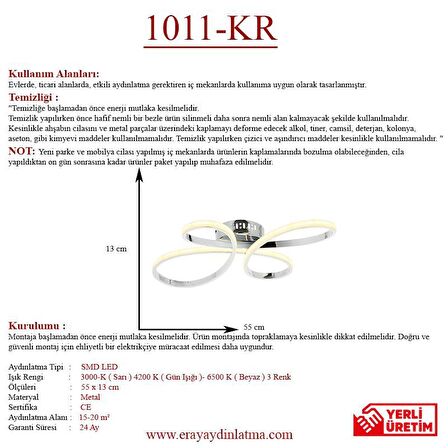 1011-KR Krom Led Avize