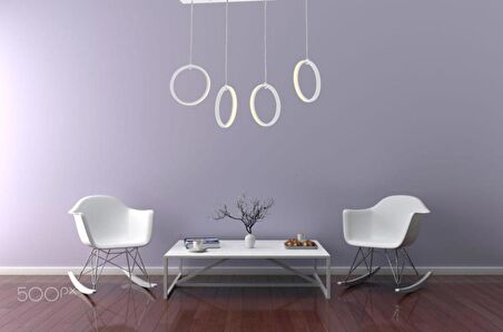 2004-4 S Beyaz Sıralı Led Avize