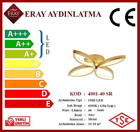 4001-40 Sarı Led Avize