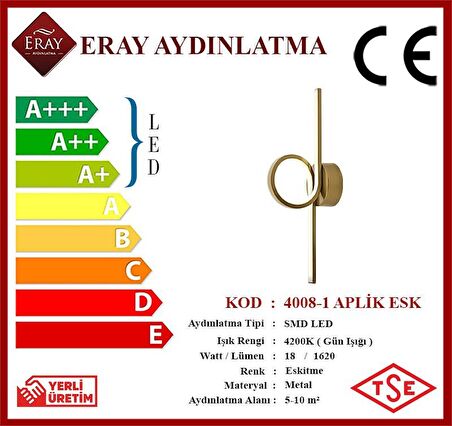 4008-1 Eskitme Led Aplik