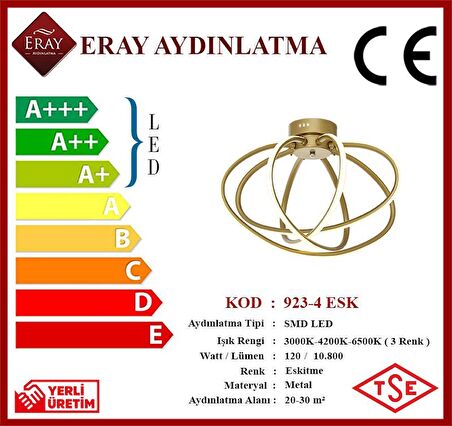 923-4 4'lü Eskitme Led Avize