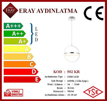 502 Krom Led Avize