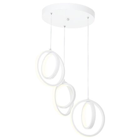 1909-3 Beyaz 3 lü Led Avize