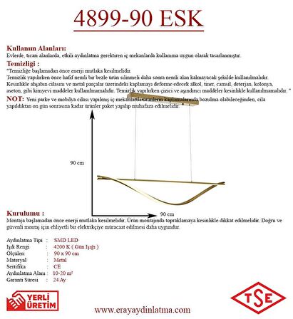 4899-90 Eskitme Led Avize