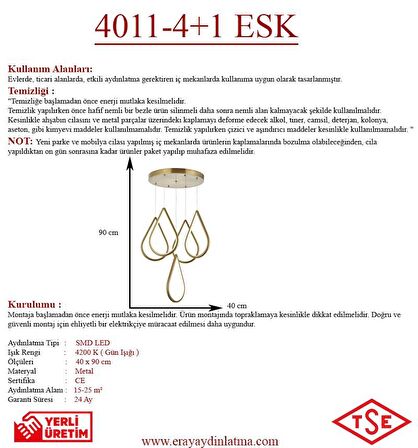 4011-5 Y Eskitme Led Avize