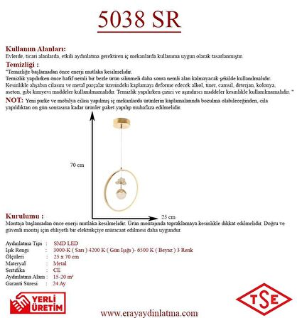 5038-25 Led Gold Avize