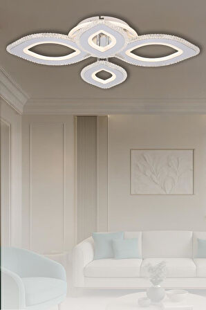 Eray Aydınlatma T008-4 Krom Kumandalı Led Avize