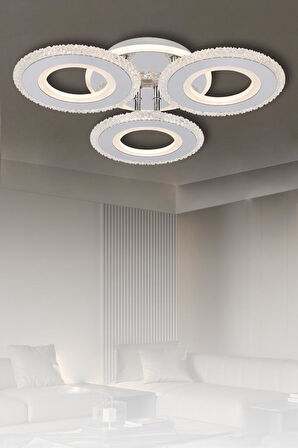 Eray Aydınlatma T001-3 Krom Kumandalı Led Avize