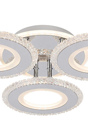 Eray Aydınlatma T001-3 Krom Kumandalı Led Avize