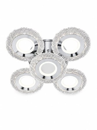 Eray Aydınlatma A017-4+1 Krom Dimmer Kumandalı Led Avize