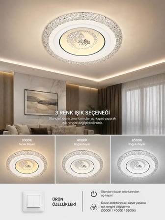 Eray Aydınlatma 624-2 Plofonyer Led Avize