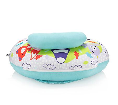 Wellgro Funny Animal Sırt Destekli Yer Minderi, Bebek Oturma Minderi