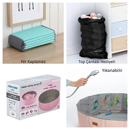 Wellgro Katlanır Aktivite ve Top Havuzu, 150 Toplu - Ekru
