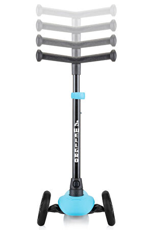 Wellgro Turbo 3 Tekerli Yükseklik Ayarlı Scooter, Mavi