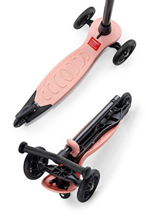 Wellgro Turbo 3 Tekerli Yükseklik Ayarlı Scooter, Pembe