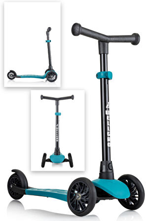Wellgro Turbo 3 Tekerli Yükseklik Ayarlı Scooter, Yeşil