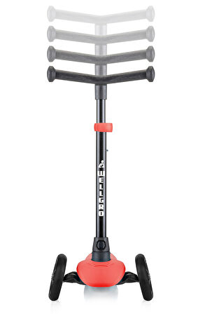 Wellgro Turbo 3 Tekerli Yükseklik Ayarlı Scooter, Kırmızı
