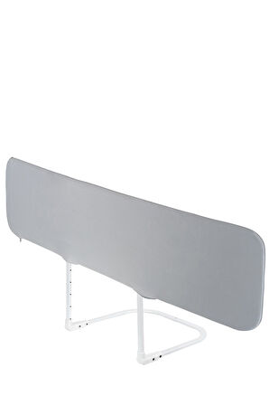 Wellgro Katlanır Yatak Bariyeri, 150x75 cm Çocuk Yatak Korkuluğu Düz Gri Desensiz