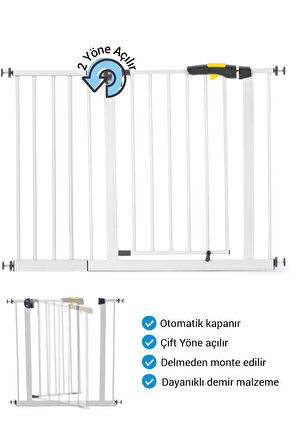 Wellgro Pro 110-115 cm Çocuk Güvenlik Kapısı, Merdiven Korkuluğı ve Kapı Korumalığı