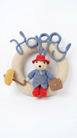Wellgro Cuddly Amigurumis Ayıcık Çocuk Odası Kapı & Duvar Süsü
