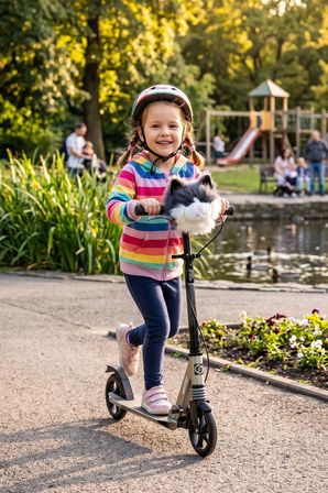 Wellgro Softyheads Çok Amaçlı Peluş Aksesuar - Scooter, Bisiklet, Bebek Arabası Başlığı, Kedi