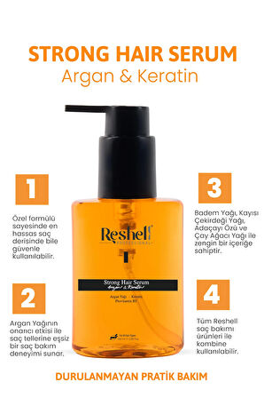 Reshell Onarıcı Besleyici Argan Ve Keratin Saç Bakım Yağı 100 ml