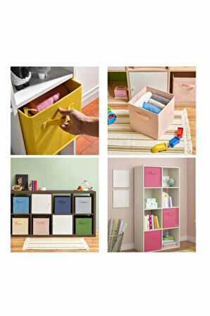 Siyah Organizer Kutu Çok amaçlı Dolap İçi Düzenleyici Küçük Boy 23X25X25 3 Adet