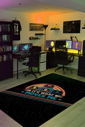 Homshtag WASD Pamuklu Dokuma Tabanlı Yıkanabilir Kaymaz Dekoratif Oyuncu Halısı