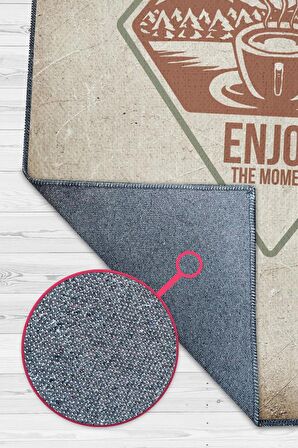 Homshtag Andan Keyif Al Pamuklu Dokuma Tabanlı Yıkanabilir Kaymaz Dekoratif Halı