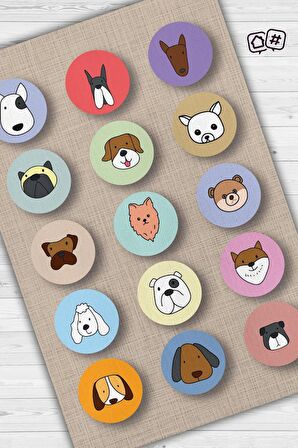 Homshtag Sevimli Köpekler Pamuklu Dokuma Tabanlı Yıkanabilir Kaymaz Dekoratif Halı