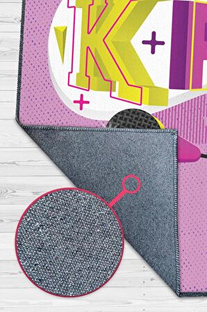 Homshtag K-pop Yıldızı Pamuklu Dokuma Tabanlı Yıkanabilir Kaymaz Dekoratif Halı