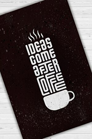 Homshtag Önce Kahve Sonra Fikir Pamuklu Dokuma Tabanlı Yıkanabilir Kaymaz Dekoratif Home Office Halısı
