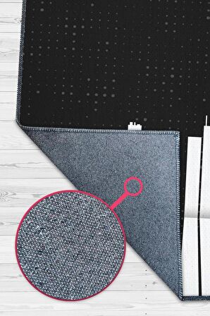 Homshtag Hayatın Akordu Pamuklu Dokuma Tabanlı Yıkanabilir Kaymaz Dekoratif Halı