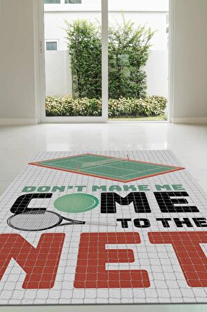 Homshtag Beni Fileye Getirme Pamuklu Dokuma Tabanlı Yıkanabilir Kaymaz Dekoratif Voleybol Sever Halısı