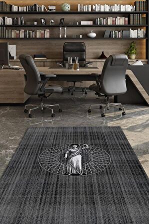 Homshtag Themis Pamuklu Dokuma Tabanlı Yıkanabilir Kaymaz Avukat Halısı