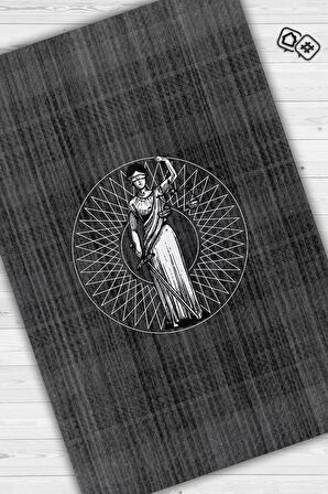 Homshtag Themis Pamuklu Dokuma Tabanlı Yıkanabilir Kaymaz Avukat Halısı