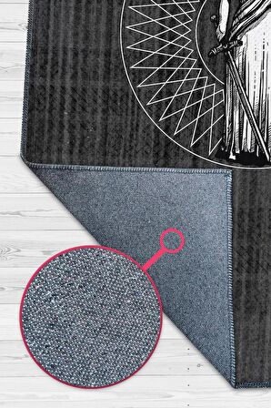 Homshtag Themis Pamuklu Dokuma Tabanlı Yıkanabilir Kaymaz Avukat Halısı