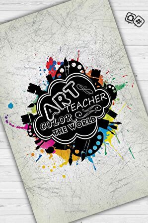 Homshtag Resim Öğretmeni Pamuklu Dokuma Tabanlı Yıkanabilir Kaymaz Öğretmen  Halısı