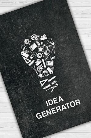 Homshtag Fikir Üretici Pamuklu Dokuma Tabanlı Yıkanabilir Kaymaz Tasarımcı Halısı