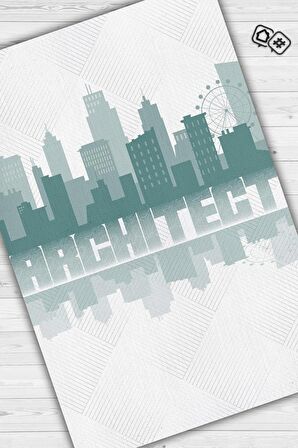 Homshtag Mimarlık Dokuma Tabanlı Yıkanabilir Kaymaz Mimar Halısı