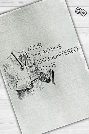 Homshtag Sağlığın İçin Dokuma Tabanlı Yıkanabilir Kaymaz Doktor Halısı